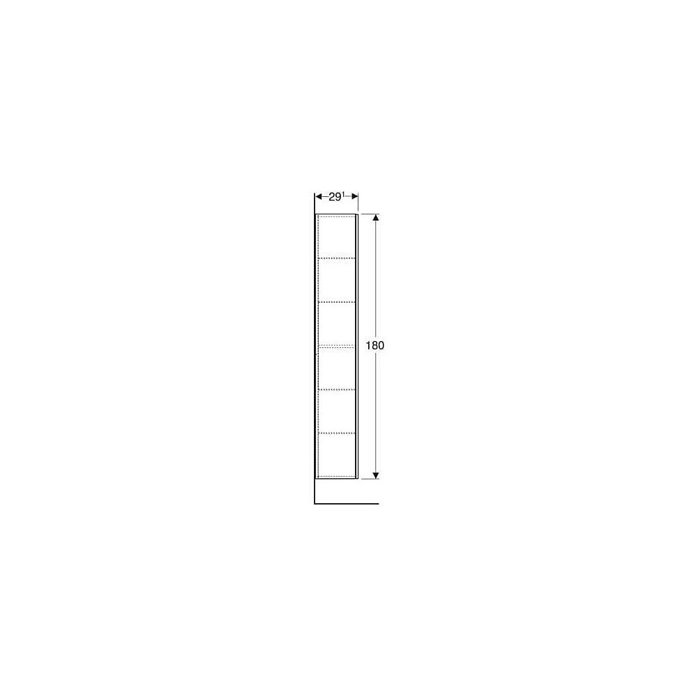 Geberit iCon Hochschrank mit 1 Tür, 36x180x29,1cm, Weiß lackiert hochglänzend... GEBERIT-502316011 4025410941619 (Abb. 6)