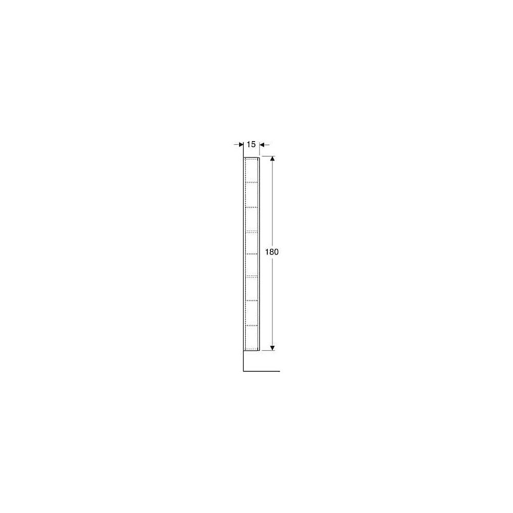 Geberit Hochschrank mit einer Tür und Innenspiegel, verkürzte Ausladung 45x180cm, La... GEBERIT-502317JK1 4025410942869 (Abb. 6)