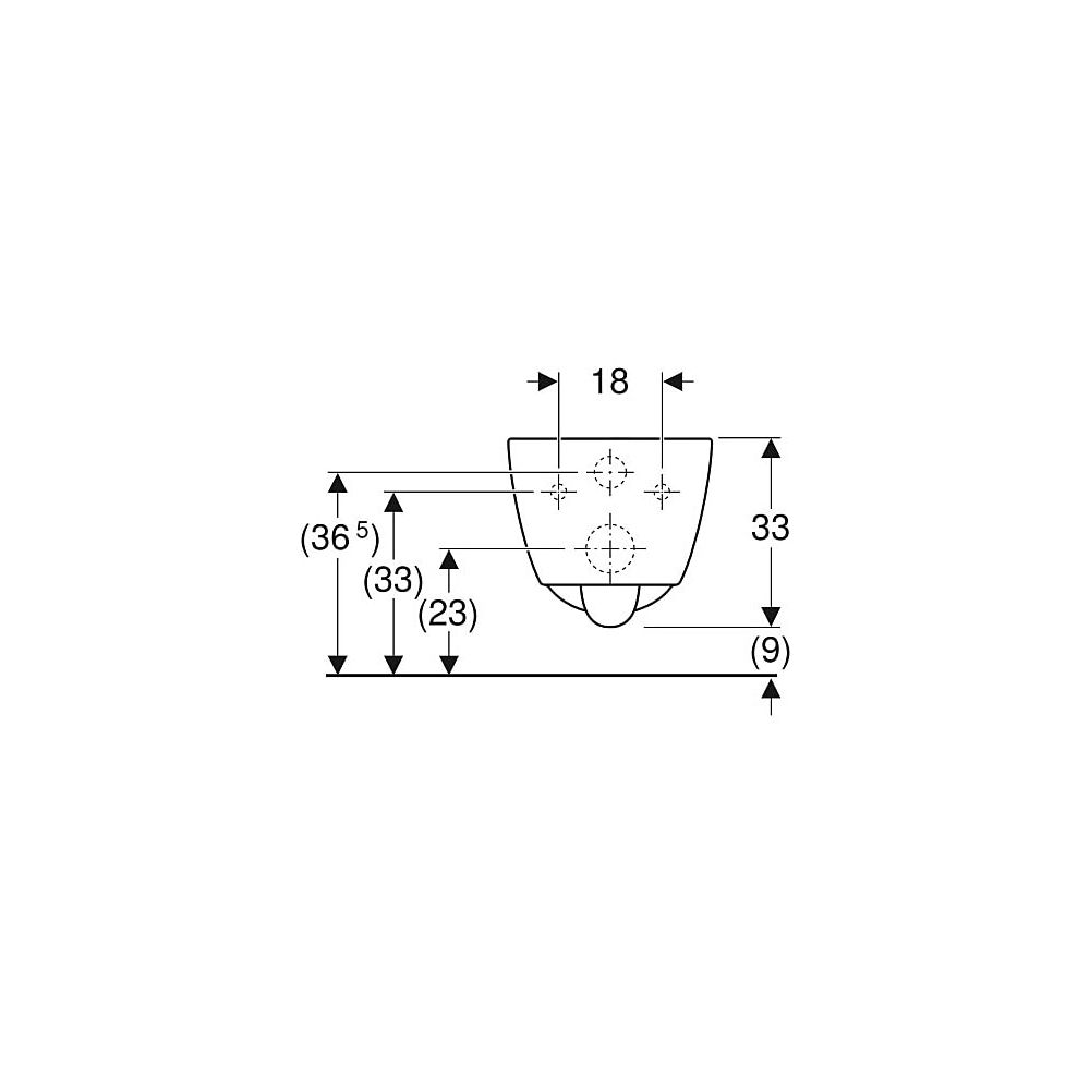 Geberit iCon Wand-WC Tiefspüler, geschlossene Form, Rimfree Tiefe 53cm, Weiß... GEBERIT-501661001 4025410870186 (Abb. 5)