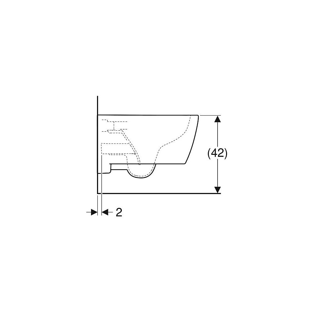 Geberit iCon Wand-WC Tiefspüler, geschlossene Form, Rimfree Tiefe 53cm, Weiß... GEBERIT-501661001 4025410870186 (Abb. 6)