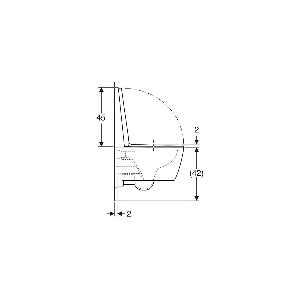 Geberit iCon Set Wand-WC Tiefspüler geschl. Form Rimfree, WC-Sitz T 53cm Absenkaut. ... GEBERIT-501663JT1 4025410652614 (Abb. 6)