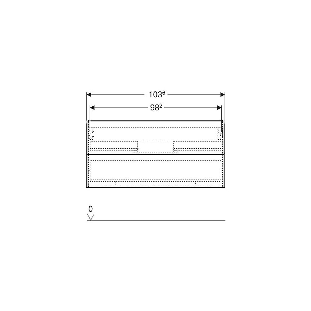 Geberit ONE Unterschrank für Waschtisch, 2 Schubladen, Waschtisch 105cm, H 50,4cm T ... GEBERIT-505264006 4025410936035 (Abb. 6)