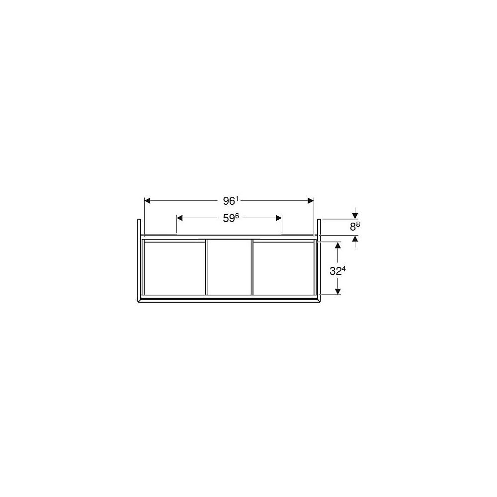 Geberit ONE Unterschrank für Waschtisch, 2 Schubladen, Waschtisch 105cm, H 50,4cm T ... GEBERIT-505264006 4025410936035 (Abb. 5)