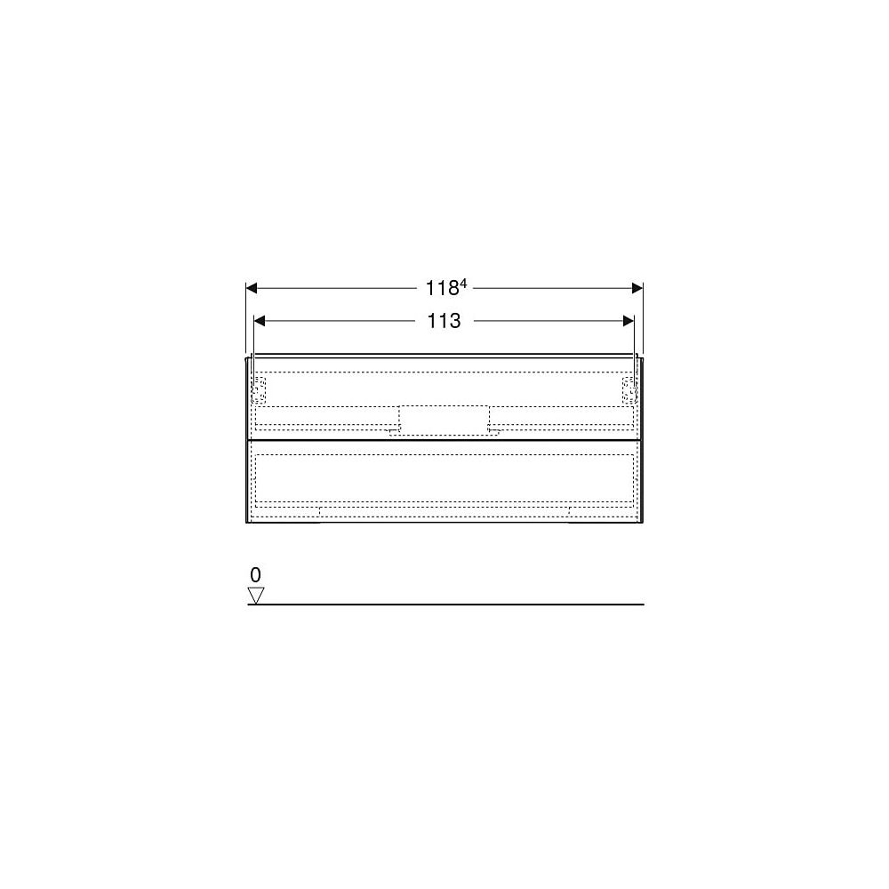 Geberit ONE Unterschrank für Waschtisch, 2 Schubladen, Breite Waschtisch 120cm, H 50... GEBERIT-505265005 4025410936097 (Abb. 6)
