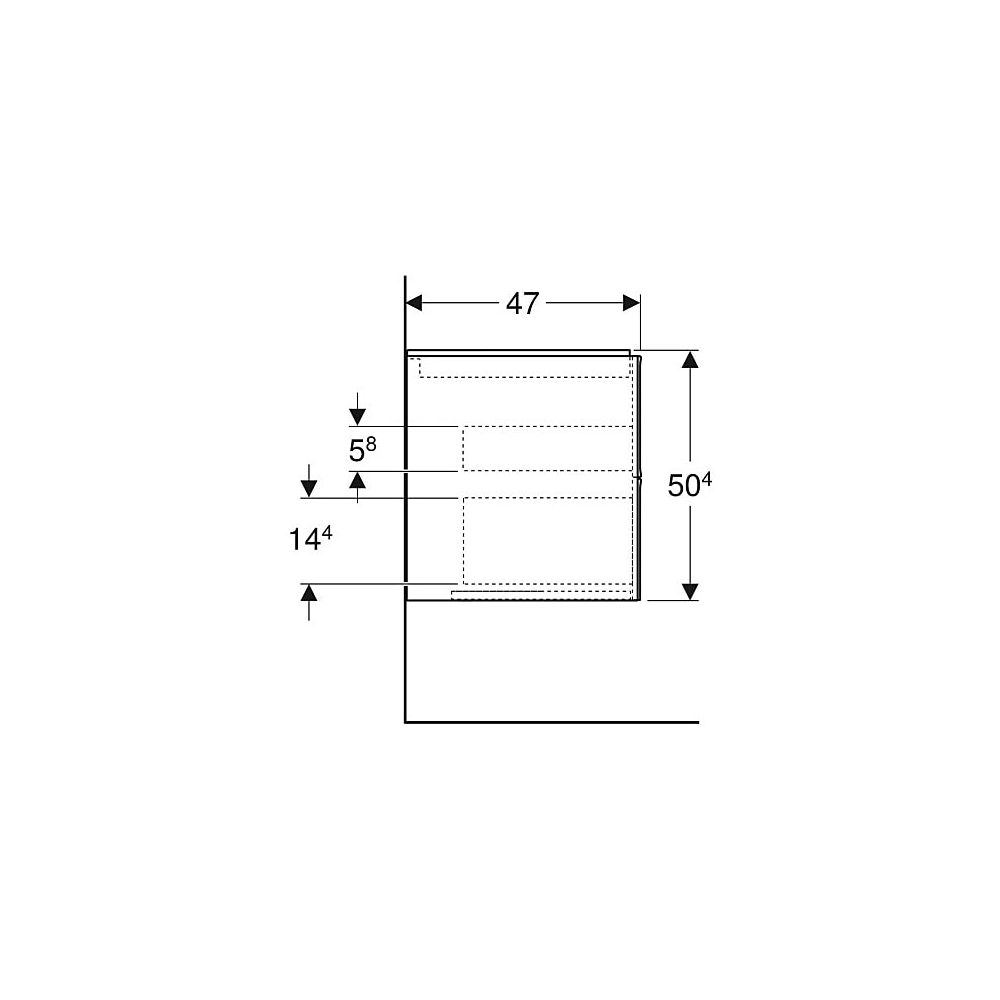 Geberit ONE Unterschrank für Waschtisch, 2 Schubladen, Breite Waschtisch 120cm, H 50... GEBERIT-505265005 4025410936097 (Abb. 7)