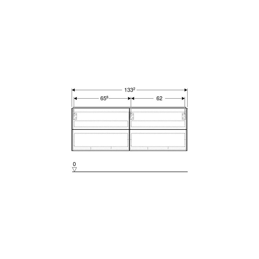 Geberit ONE Unterschrank für Waschtisch, 4 Schubladen, Breite Waschtisch 135cm, Höhe... GEBERIT-505266008 4025410646071 (Abb. 6)