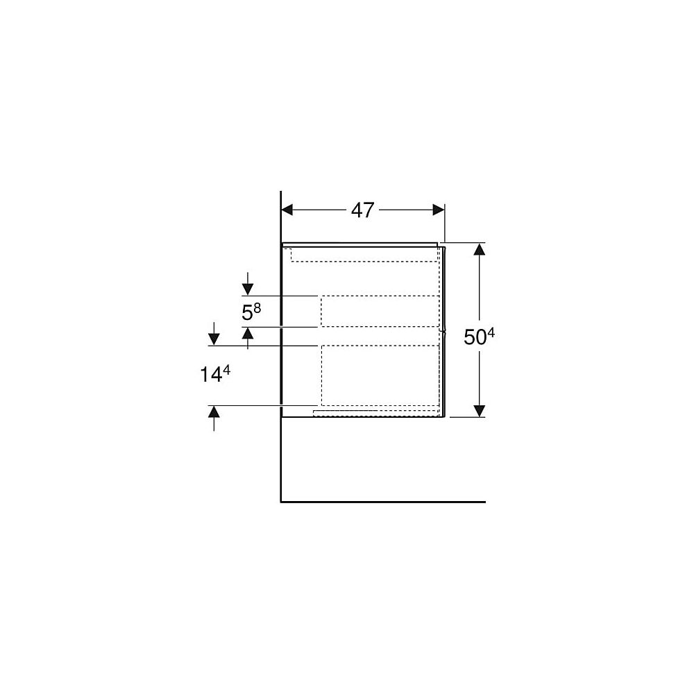 Geberit ONE Unterschrank für Waschtisch, 4 Schubladen, Breite Waschtisch 135cm, Höhe... GEBERIT-505266008 4025410646071 (Abb. 7)