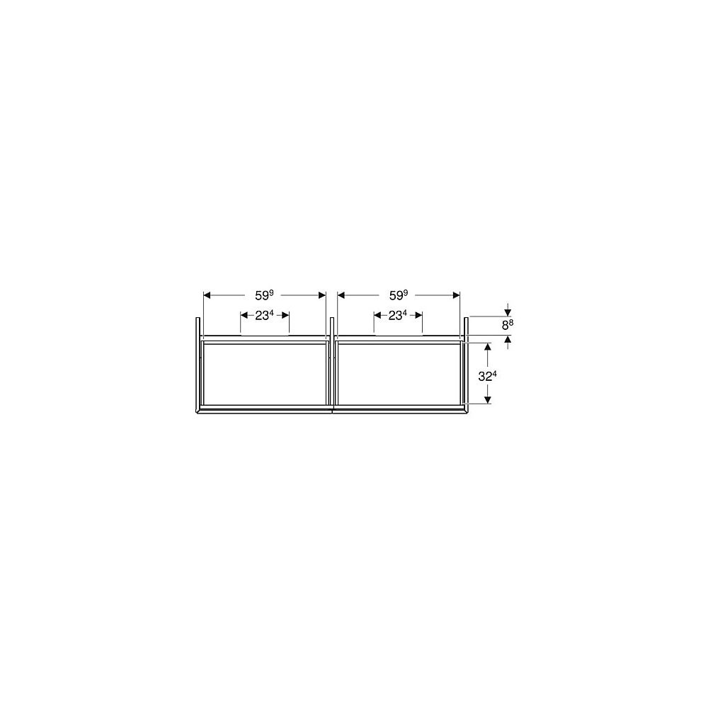 Geberit ONE Unterschrank für Waschtisch, 4 Schubladen, Breite Waschtisch 135cm, Höhe... GEBERIT-505266008 4025410646071 (Abb. 5)