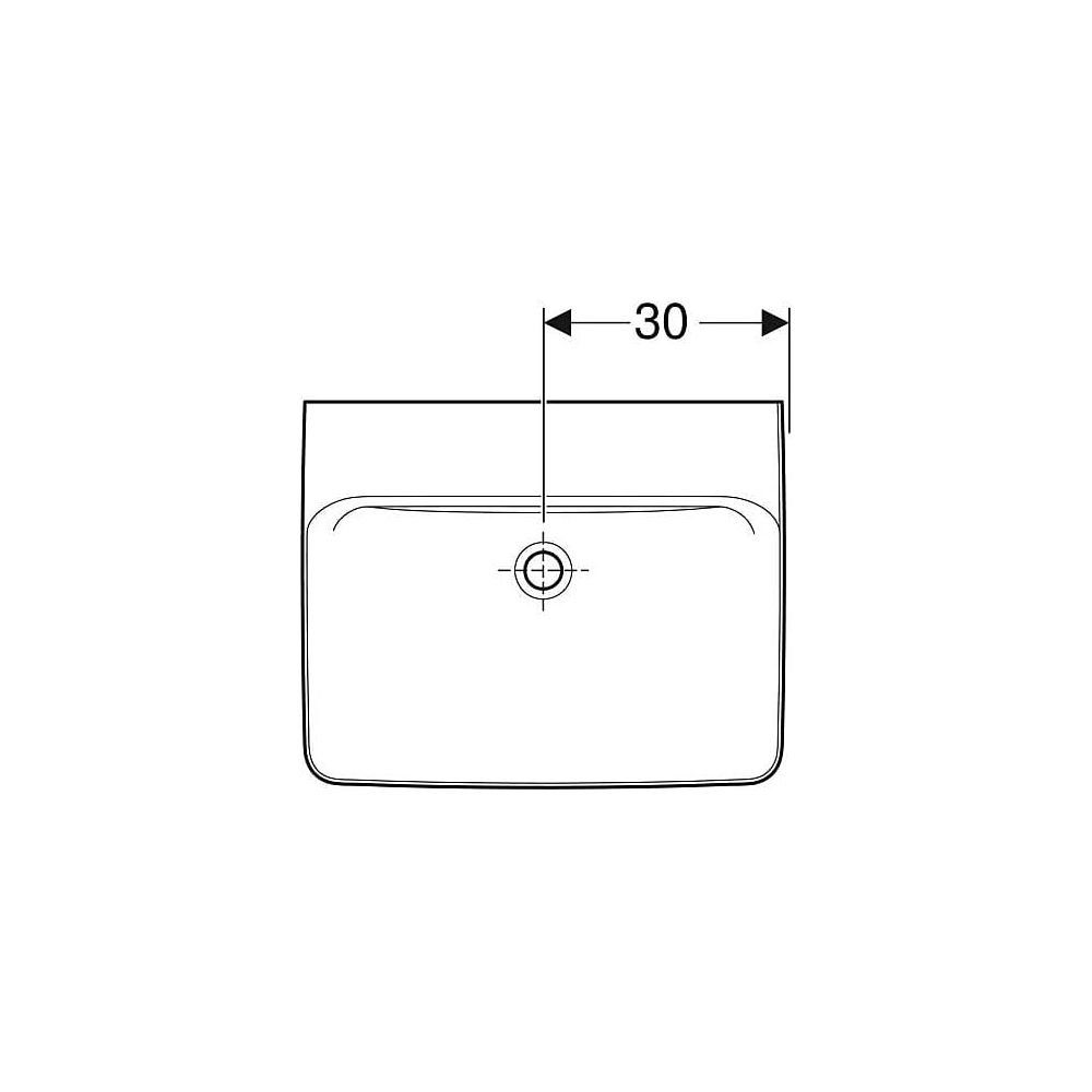 Geberit Renova Plan Aufsatzwaschtisch, Breite 60cm, Tiefe 48cm, ohne Hahnloch, ohne ... GEBERIT-501722001 4025410868824 (Abb. 4)