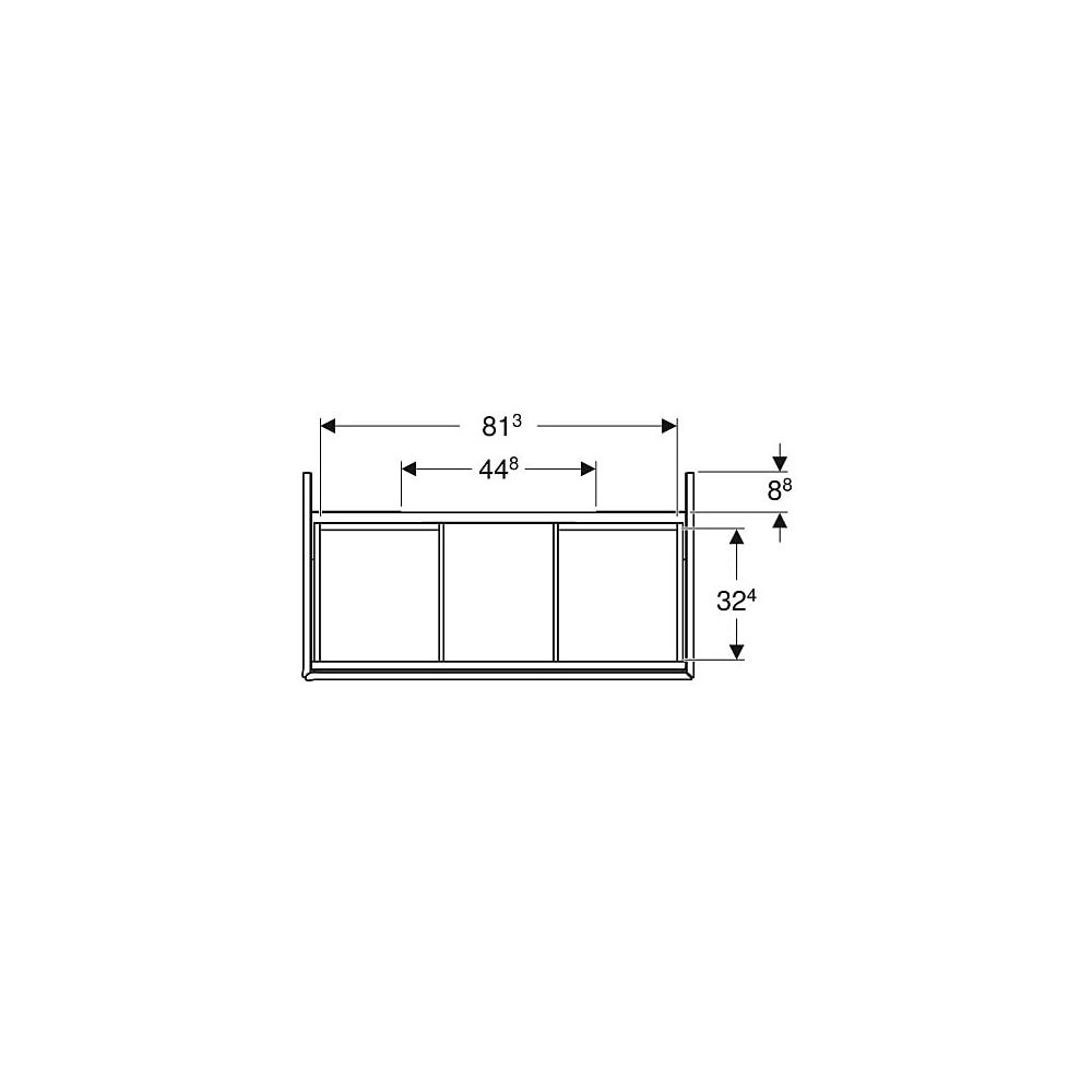 Geberit ONE Unterschrank für Waschtisch, 2 Schubladen, B Waschtisch 90cm, H 50,4cm T... GEBERIT-505263006 4025410935960 (Abb. 5)