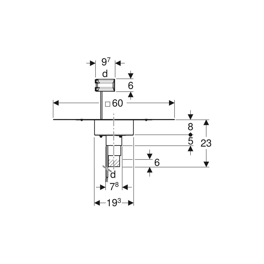 Geberit Pluvia Dachdurchführung mit Brandschutz, Heizung 230V/8W... GEBERIT-359361001 4025410947413 (Abb. 4)