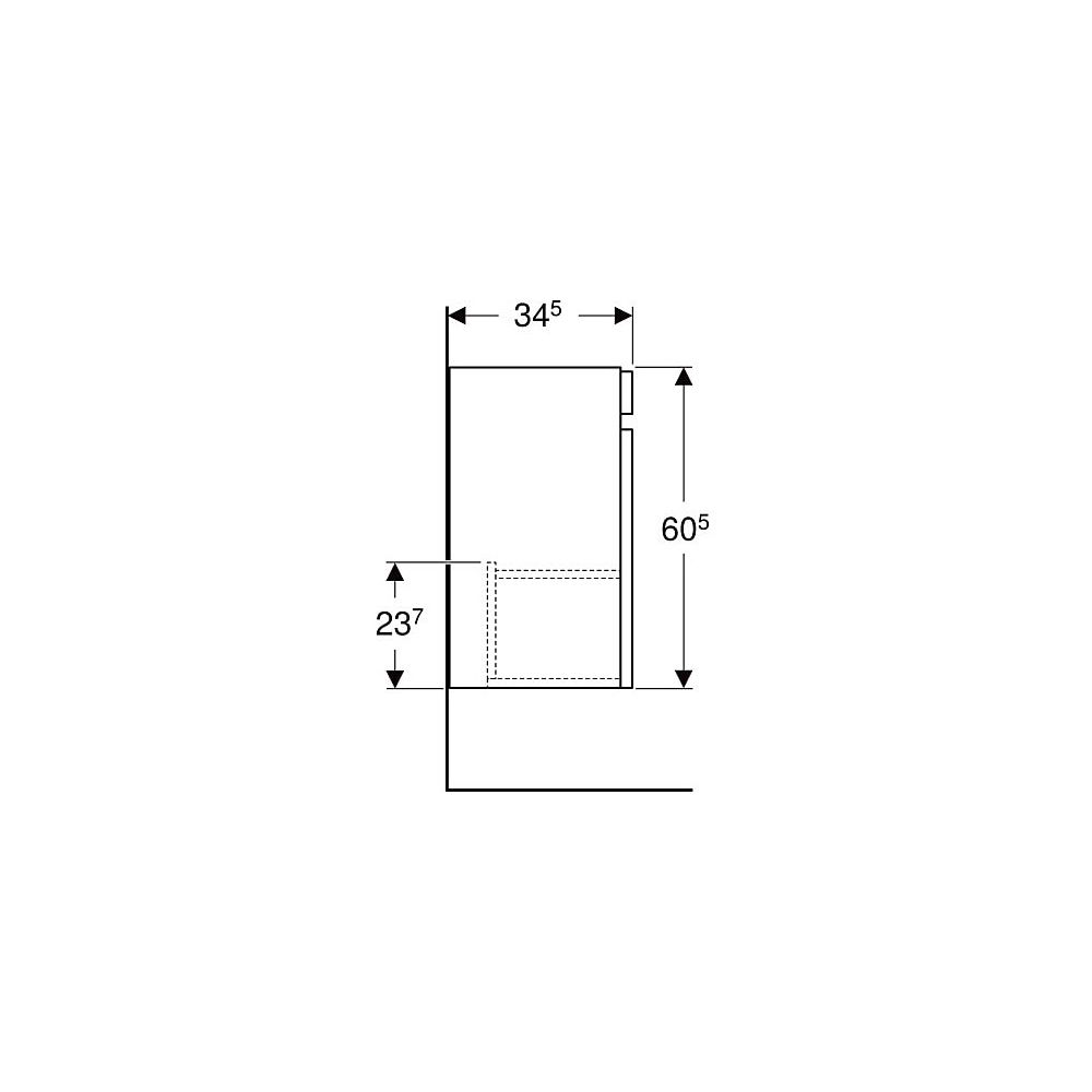 Geberit Renova Plan Unterschrank für Handwaschbecken, 1 Tür, 43,5x60,5x34,5cm, Wasch... GEBERIT-501903011 4025410905130 (Abb. 6)