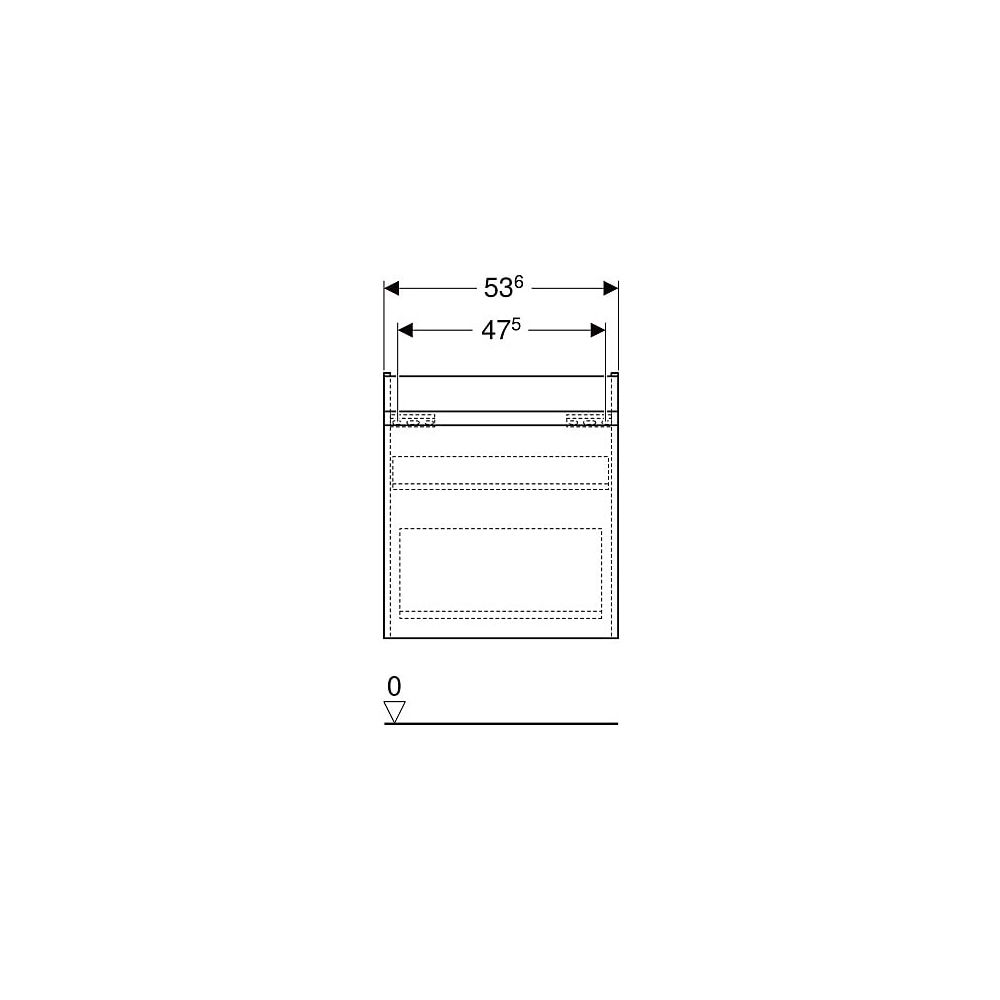 Geberit Renova Plan Unterschrank für Waschtisch, 1 Schublade, 1 Innenschublade, 53,6... GEBERIT-501905011 4025410905178 (Abb. 5)