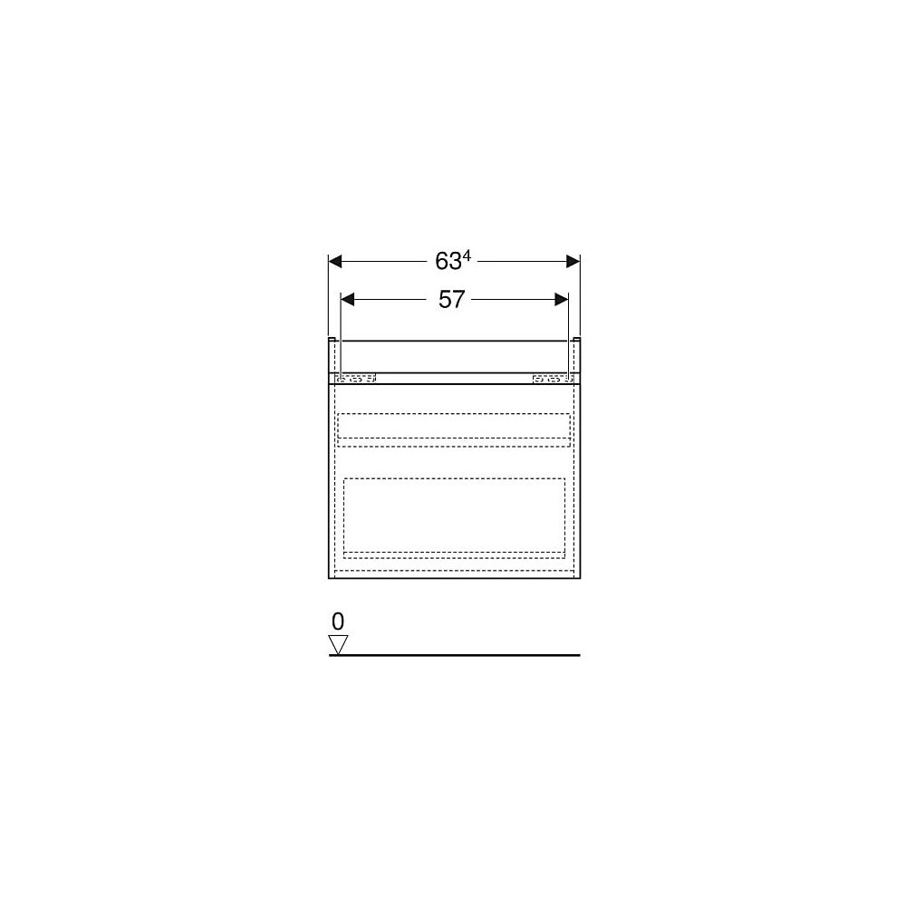Geberit Renova Plan Unterschrank für Waschtisch, 1 Schublade, 1 Innenschublade, 63,4... GEBERIT-501907JK1 4025410905727 (Abb. 5)