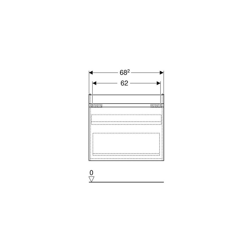 Geberit Renova Plan Unterschrank für Waschtisch, 1 Schublade, 1 Innenschublade, 68,2... GEBERIT-501908011 4025410905239 (Abb. 5)