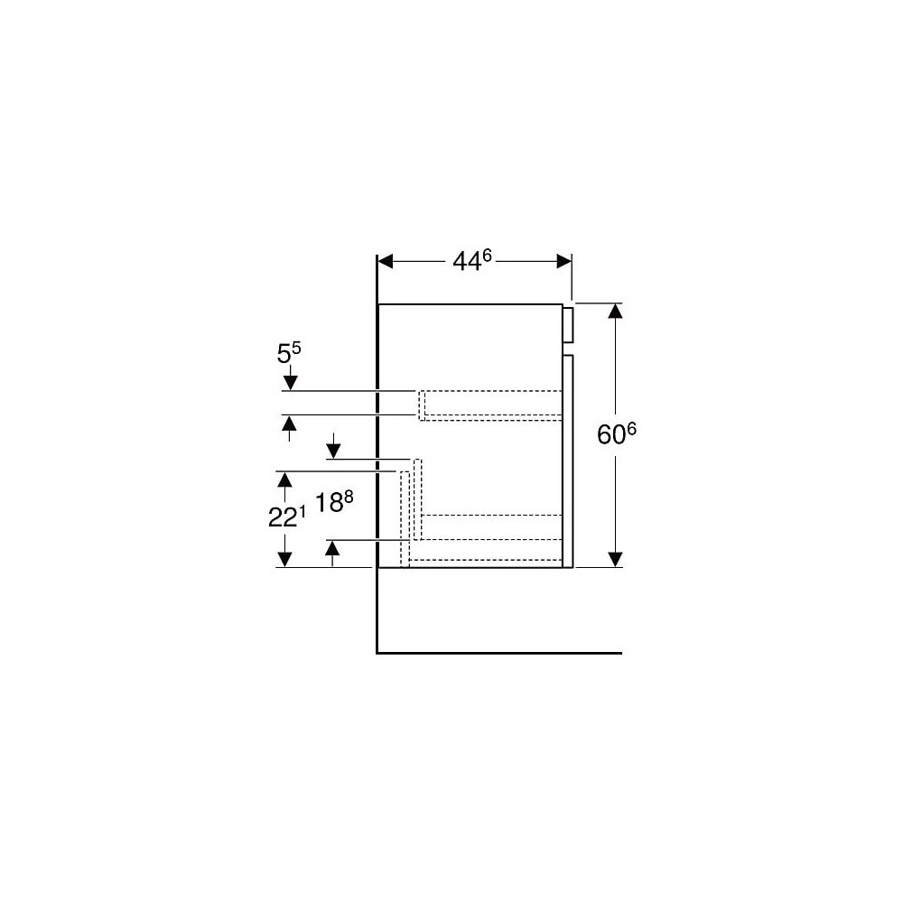 Geberit Renova Plan Unterschrank für Waschtisch, 1 Schublade, 1 Innenschublade, 68,2... GEBERIT-501908011 4025410905239 (Abb. 6)