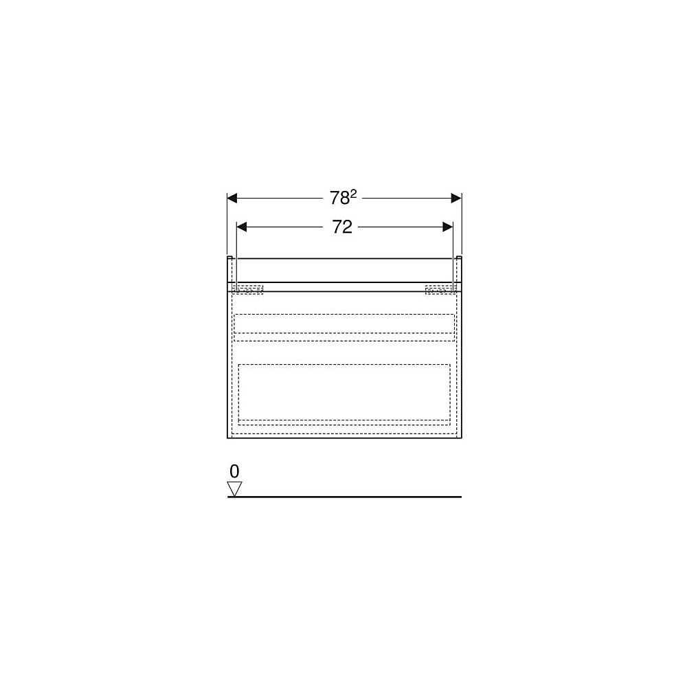 Geberit Renova Plan Unterschrank für Waschtisch 1 Schublade, 1 Innenschublade, 78,2x... GEBERIT-501909001 4025410905246 (Abb. 5)
