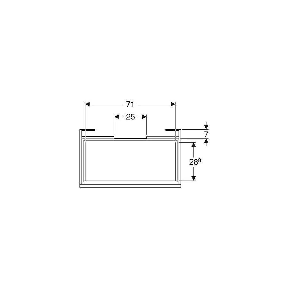 Geberit Renova Plan Unterschrank für Waschtisch 1 Schublade, 1 Innenschublade, 78,2x... GEBERIT-501909001 4025410905246 (Abb. 4)