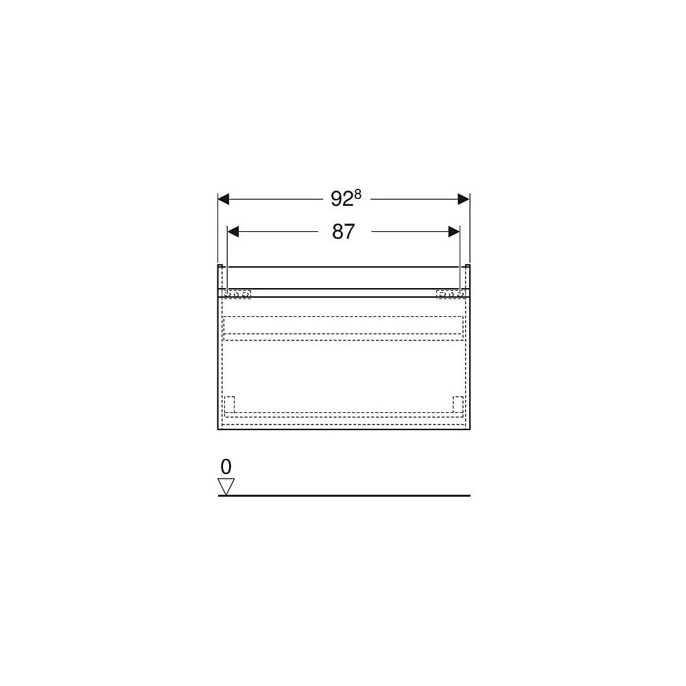 Geberit Renova Plan Unterschrank für Waschtisch, 1 Schublade, 1 Innenschublade, 92,8... GEBERIT-501911JR1 4025410905819 (Abb. 5)