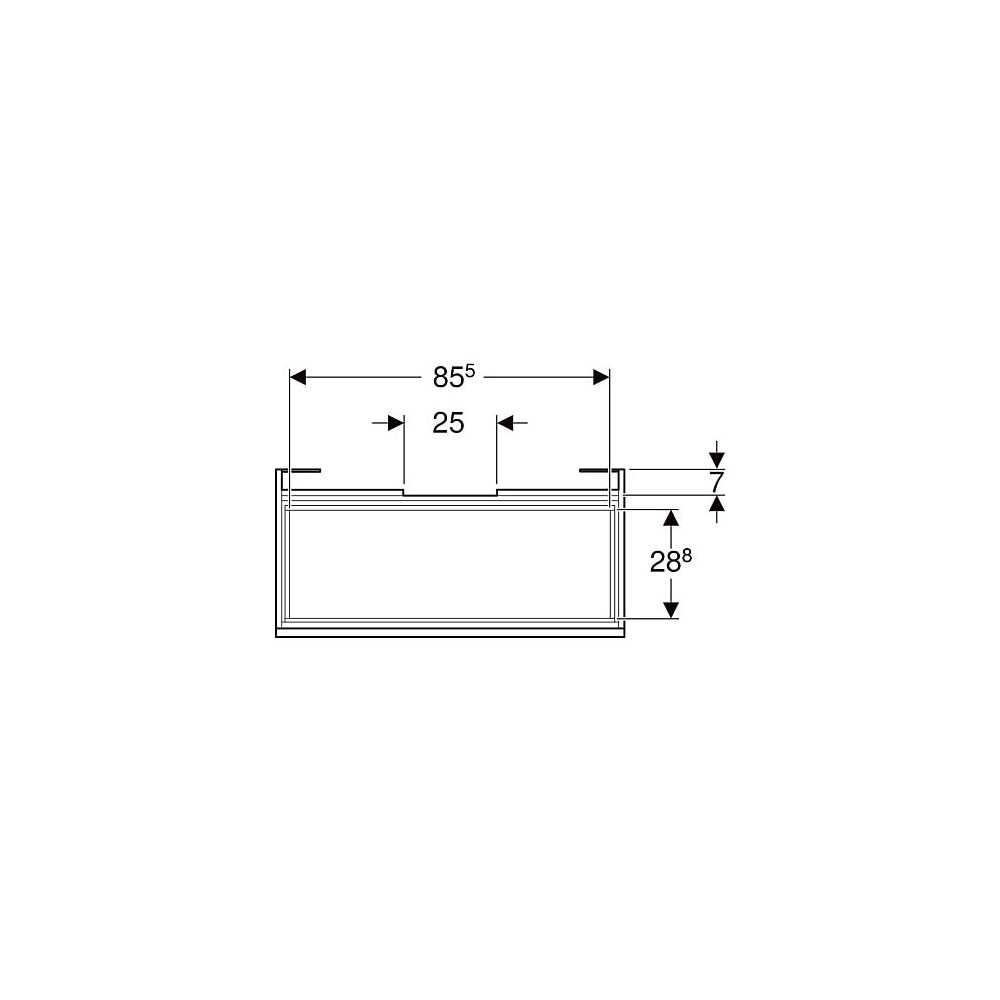 Geberit Renova Plan Unterschrank für Waschtisch, 1 Schublade, 1 Innenschublade, 92,8... GEBERIT-501911JR1 4025410905819 (Abb. 4)