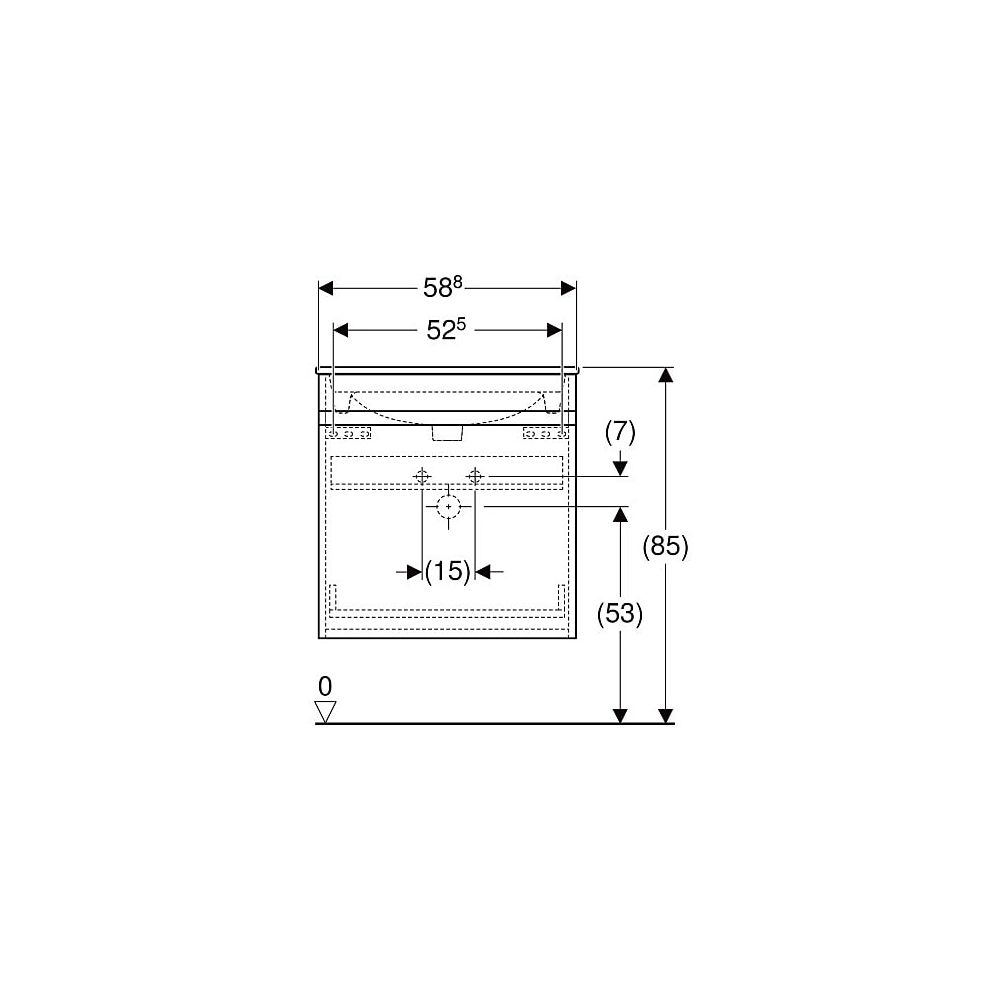 Geberit Renova Plan Set Möbelwaschtisch 60cm, Unterschr., 1 Schubl./1 Innenschubl., ... GEBERIT-501915JK1 4025410905888 (Abb. 5)