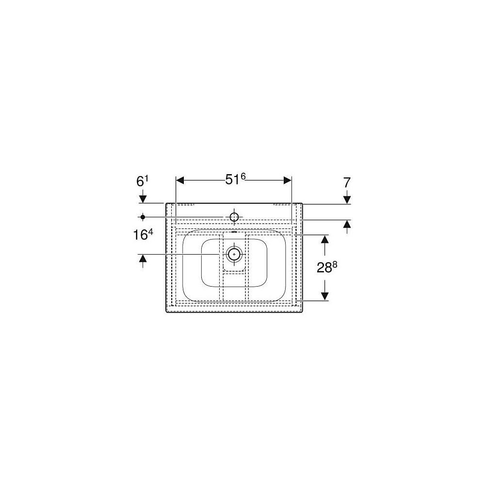 Geberit Renova Plan Set Möbelwaschtisch 60cm, Unterschr., 1 Schubl./1 Innenschubl., ... GEBERIT-501915JK1 4025410905888 (Abb. 4)