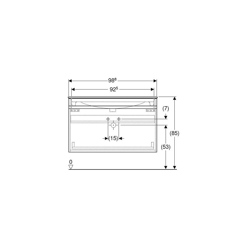 Geberit Renova Plan Set Möbelwaschtisch 100cm, Unterschr., 1 Schubl./1 Innenschubl.,... GEBERIT-501917JR1 4025410905932 (Abb. 5)
