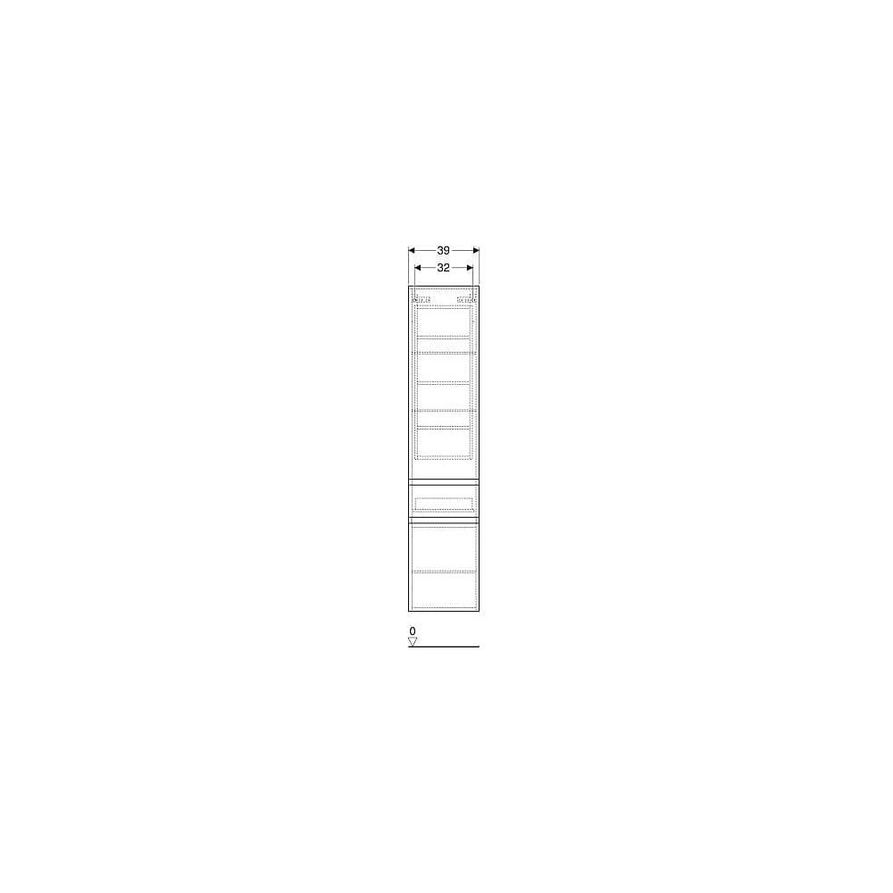 Geberit Renova Plan Hochschrank mit 2 Türen, 1 Schublade, 39x180x36cm, Nussbaum hick... GEBERIT-501923001 4025410905512 (Abb. 5)