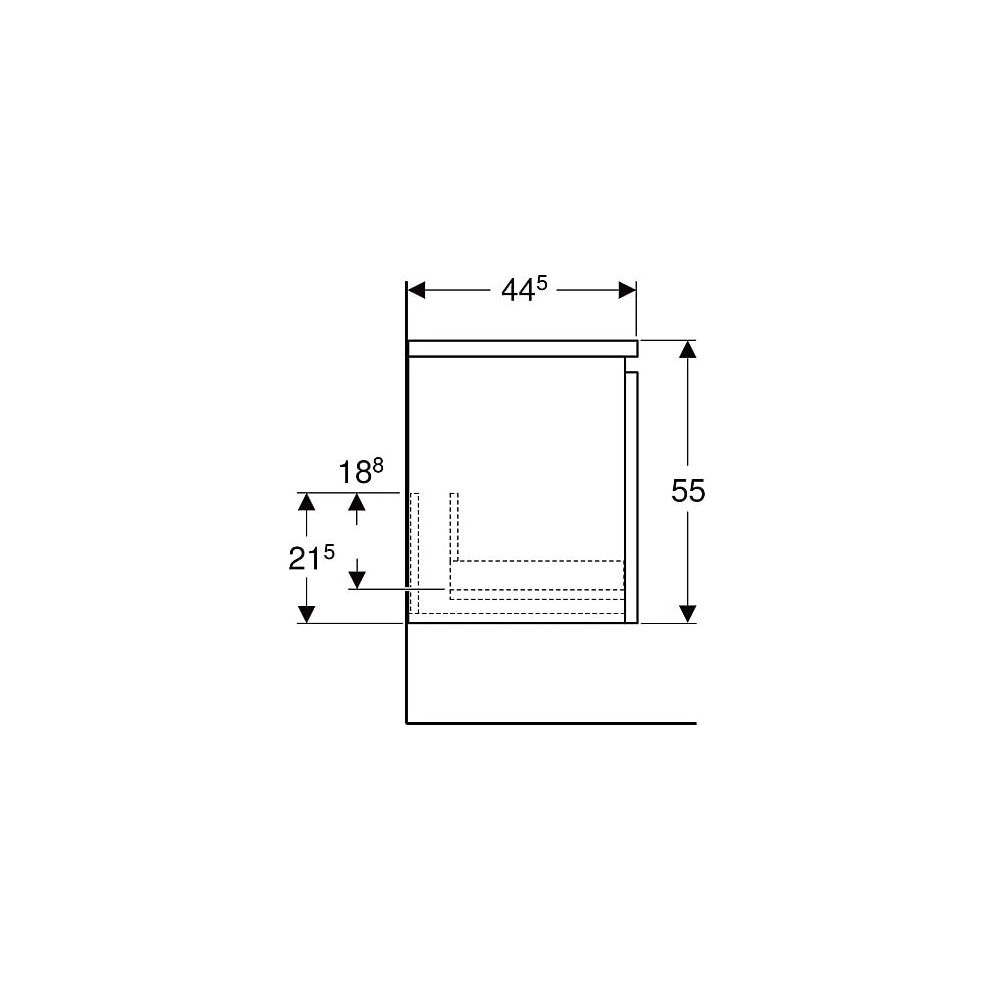 Geberit Renova Plan Seitenschrank 1 Schublade, 40x55x44,5cm, Lava lackiert matt... GEBERIT-501913JK1 4025410905840 (Abb. 6)
