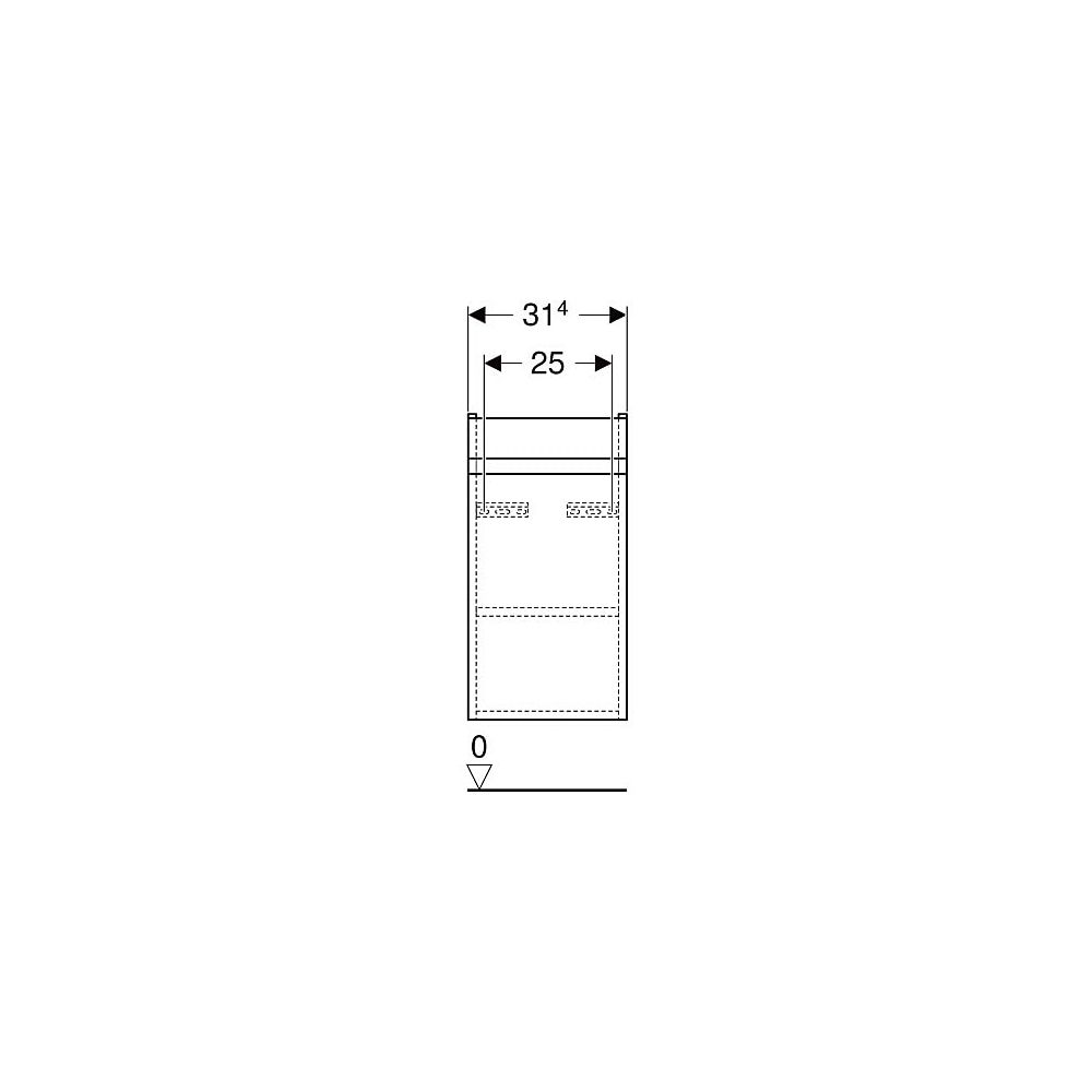 Geberit Renova Plan Unterschrank für Handwaschbecken, 1 Tür, verk. Ausladung, 31,4x6... GEBERIT-501901JK1 4025410905604 (Abb. 5)