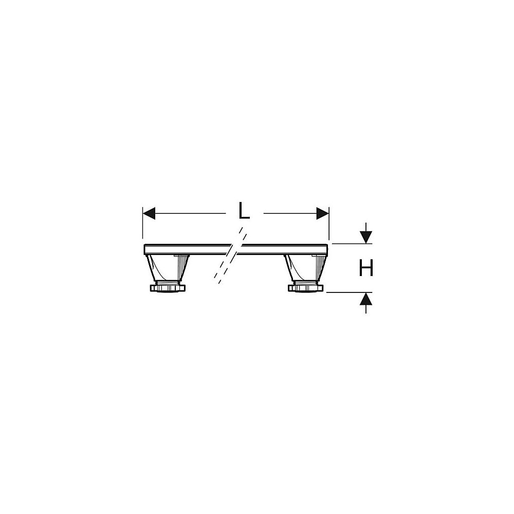 Geberit Set Füße und 4 Traversen, für Duschwannen aus Steinharz, ab 140cm 62,5x9,2–2... GEBERIT-554956002 4025410896124 (Abb. 4)