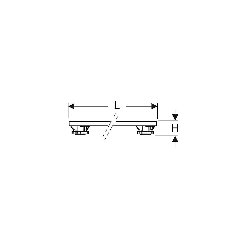Geberit Set Füße und 4 Traversen, für Duschwannen aus Steinharz, ab 140cm 80x6,2–12c... GEBERIT-554962001 4025410750266 (Abb. 4)