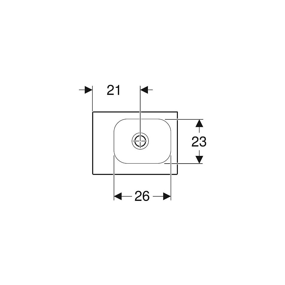 Geberit iCon Light Handwaschbecken 38x13x28cm, Weiß, ohne Hahnloch, ohne Überlauf, A... GEBERIT-501831003 4025410894472 (Abb. 4)
