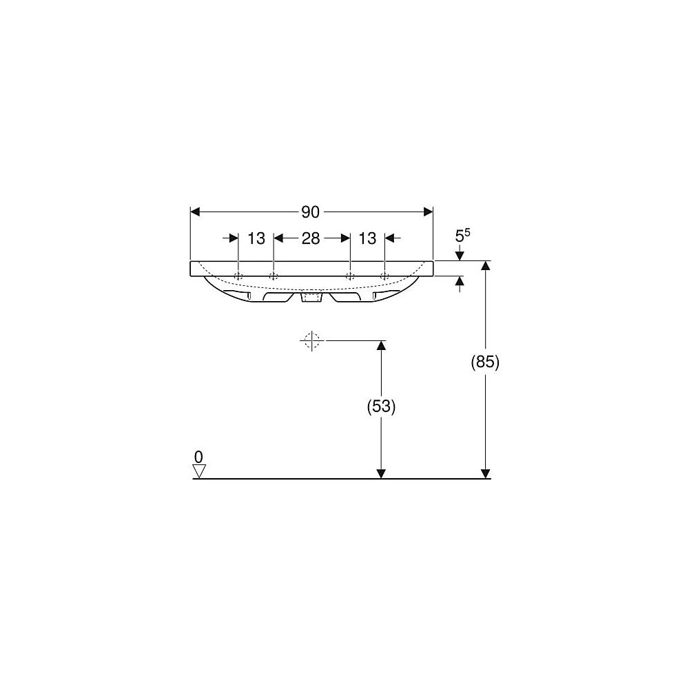 Geberit iCon Light Waschtisch, Breite 90cm, Tiefe 48cm, ohne Hahnloch, ohne Überlauf... GEBERIT-501836007 4025410894793 (Abb. 6)