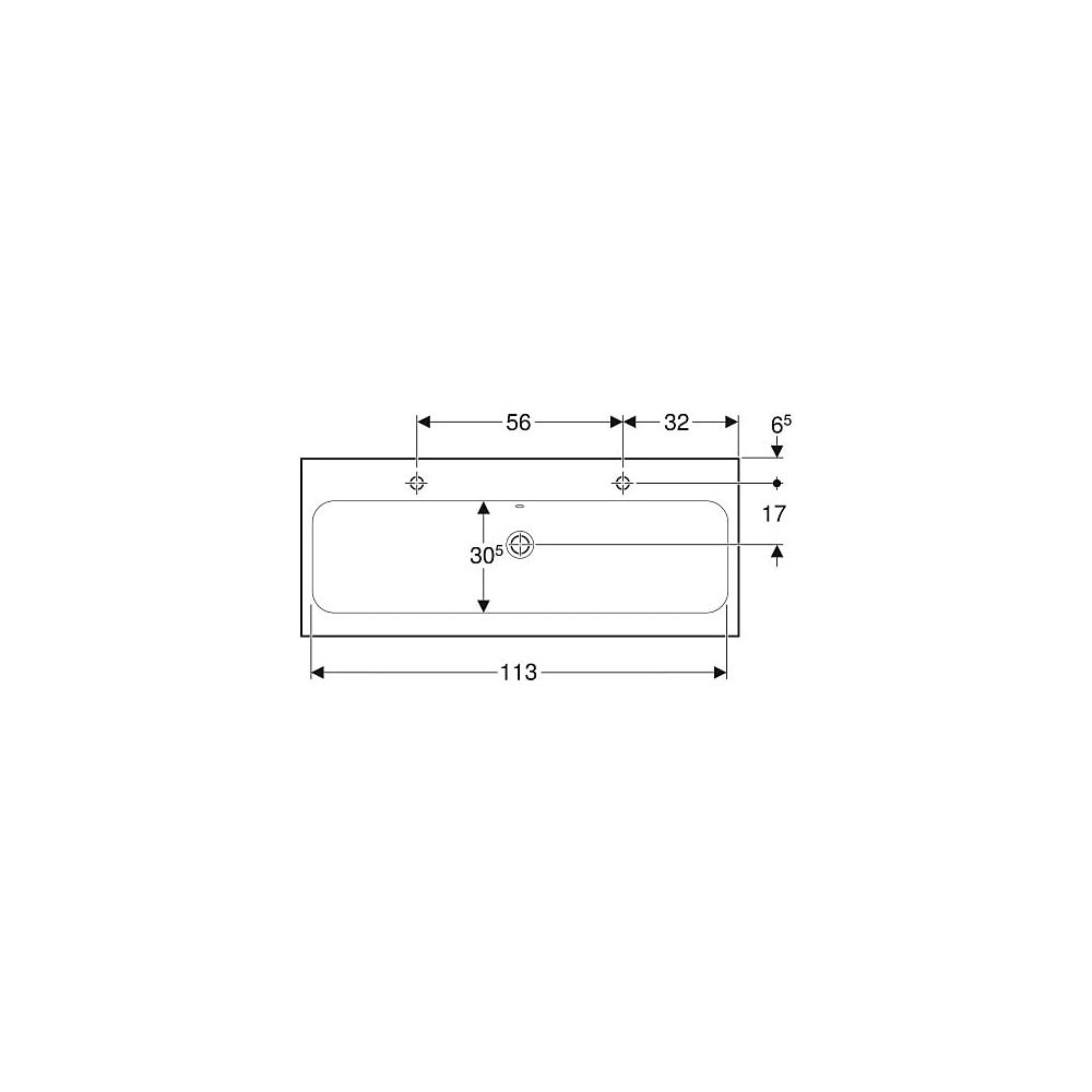 Geberit iCon Light Waschtisch, Breite 120cm, Tiefe 48cm, Hahnloch links, rechts, Übe... GEBERIT-501837002 4025410894823 (Abb. 4)