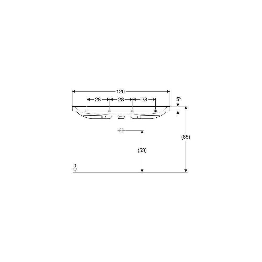 Geberit iCon Light Waschtisch, Breite 120cm, Tiefe 48cm, ohne Hahnloch, ohne Überlau... GEBERIT-501837007 4025410894878 (Abb. 6)