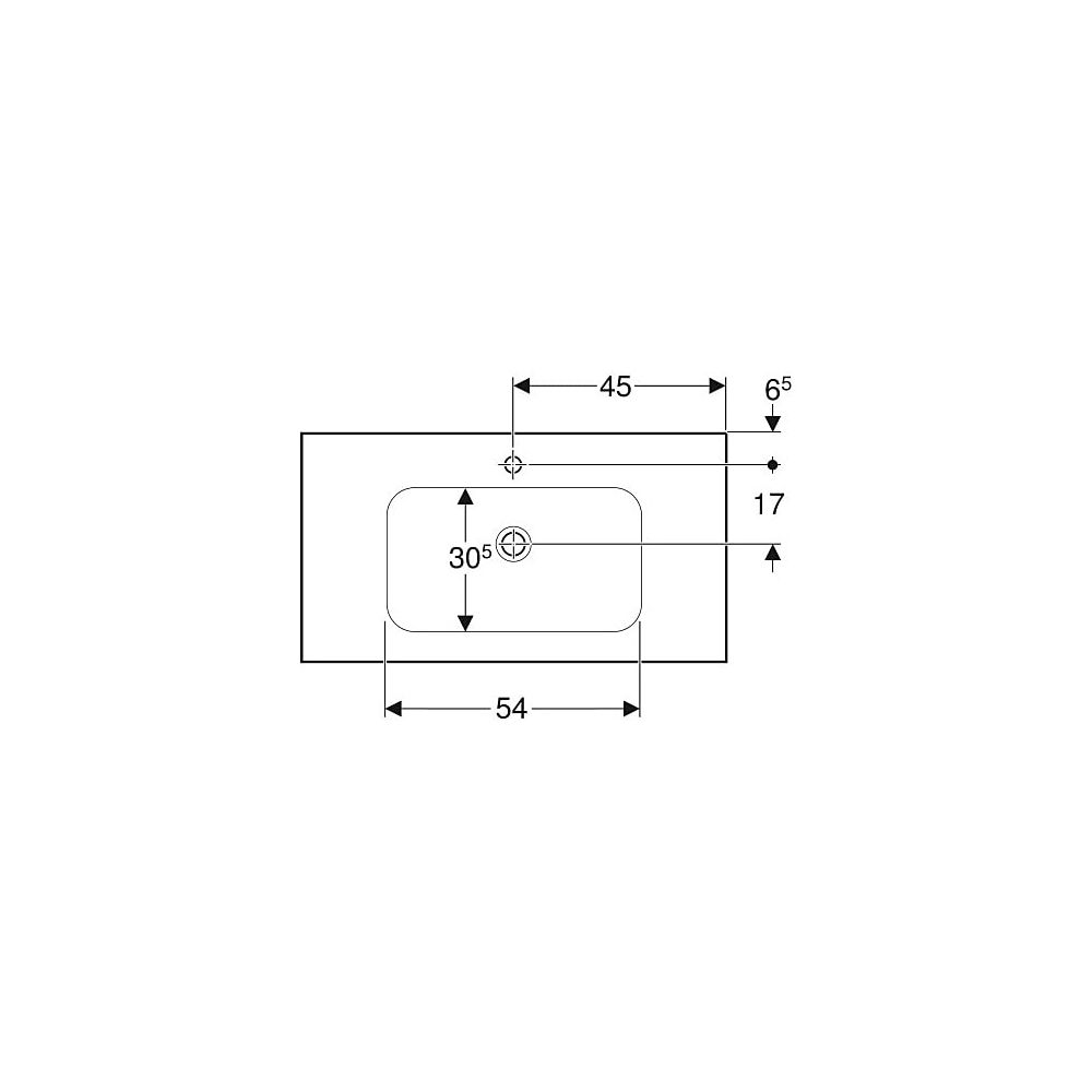 Geberit iCon Light Waschtisch mit Ablagefläche, Breite 90cm, Tiefe 48cm, Hahnloch mi... GEBERIT-501840005 4025410895097 (Abb. 4)