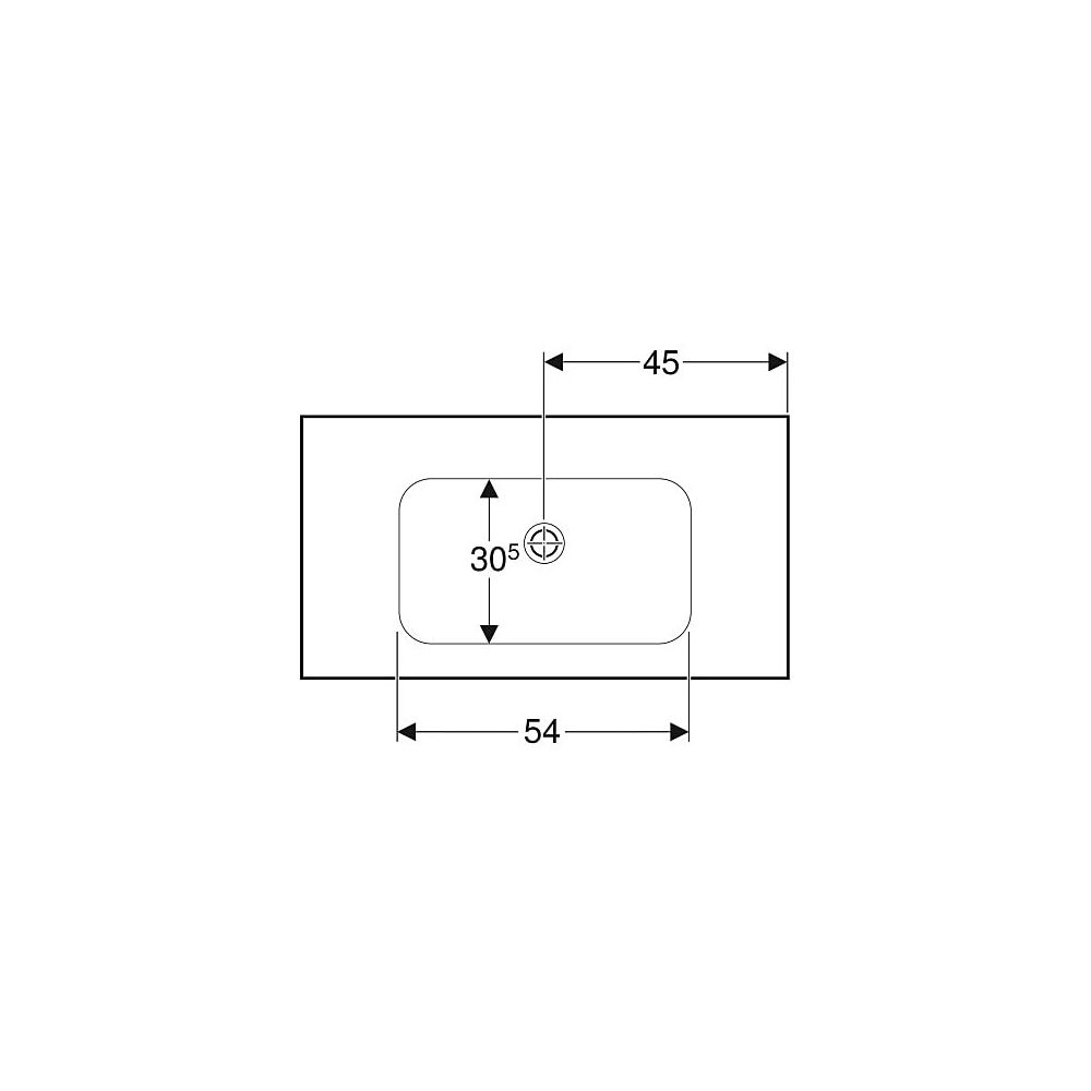 Geberit iCon Light Waschtisch mit Ablagefläche, Breite 90cm, Tiefe 48cm, ohne Hahnlo... GEBERIT-501840008 4025410895127 (Abb. 4)