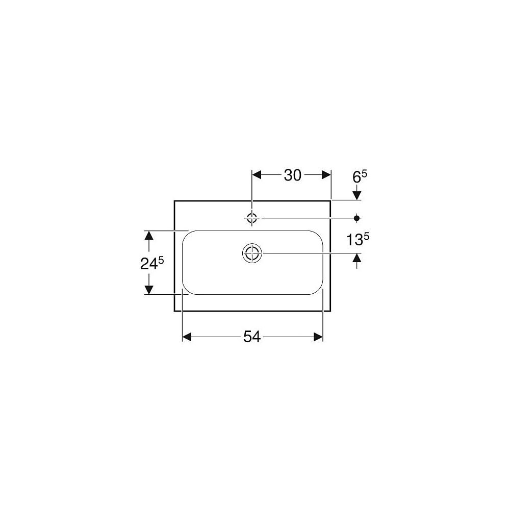 Geberit iCon Light Waschtisch verkürzte Ausladung, Breite 60cm, Tiefe 42cm, Hahnloch... GEBERIT-501841005 4025410895172 (Abb. 4)