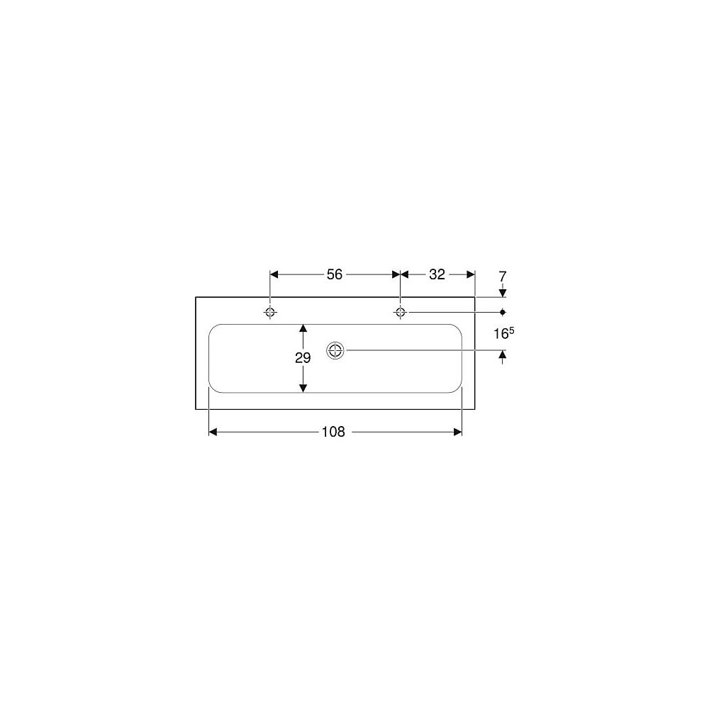 Geberit iCon Möbelwaschtisch, Breite 120cm, Tiefe 48cm, Hahnloch links, rechts, ohne... GEBERIT-501846001 4025410895417 (Abb. 4)