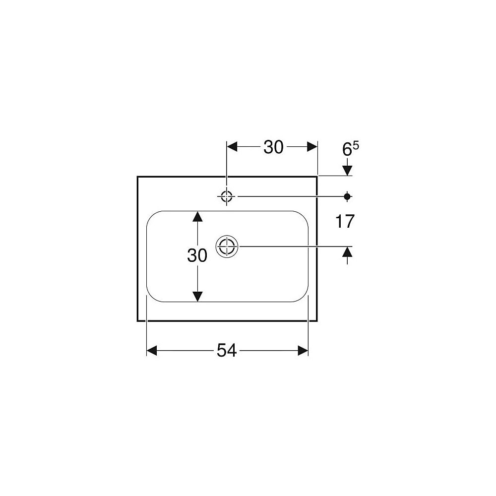 Geberit iCon Light Aufsatzwaschtisch, Breite 60cm, Tiefe 48cm, Hahnloch mittig, ohne... GEBERIT-501847006 4025410895509 (Abb. 4)
