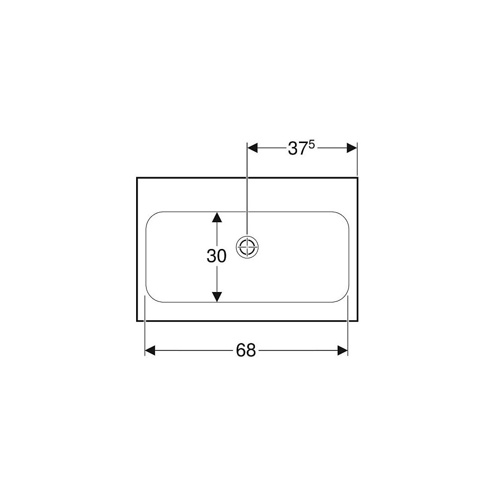 Geberit iCon Light Aufsatzwaschtisch, Breite 75cm, Tiefe 48cm, ohne Hahnloch, ohne Ü... GEBERIT-501848008 4025410895608 (Abb. 4)