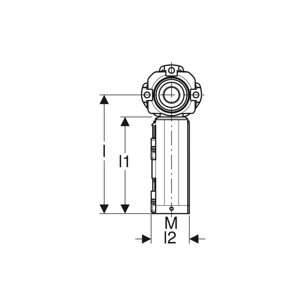 Geberit PushFit Anschlussdose 90 Grad für Schnellkupplung, M 25mm, Rp 1/2″, Rotguss ... GEBERIT-650487003 4025410947895 (Abb. 5)