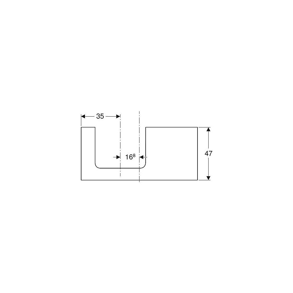 Geberit ONE Waschtischplatte Ausschnitt links, für Aufsatzwaschtisch rechteckig, 105... GEBERIT-505304007 4025410937308 (Abb. 4)