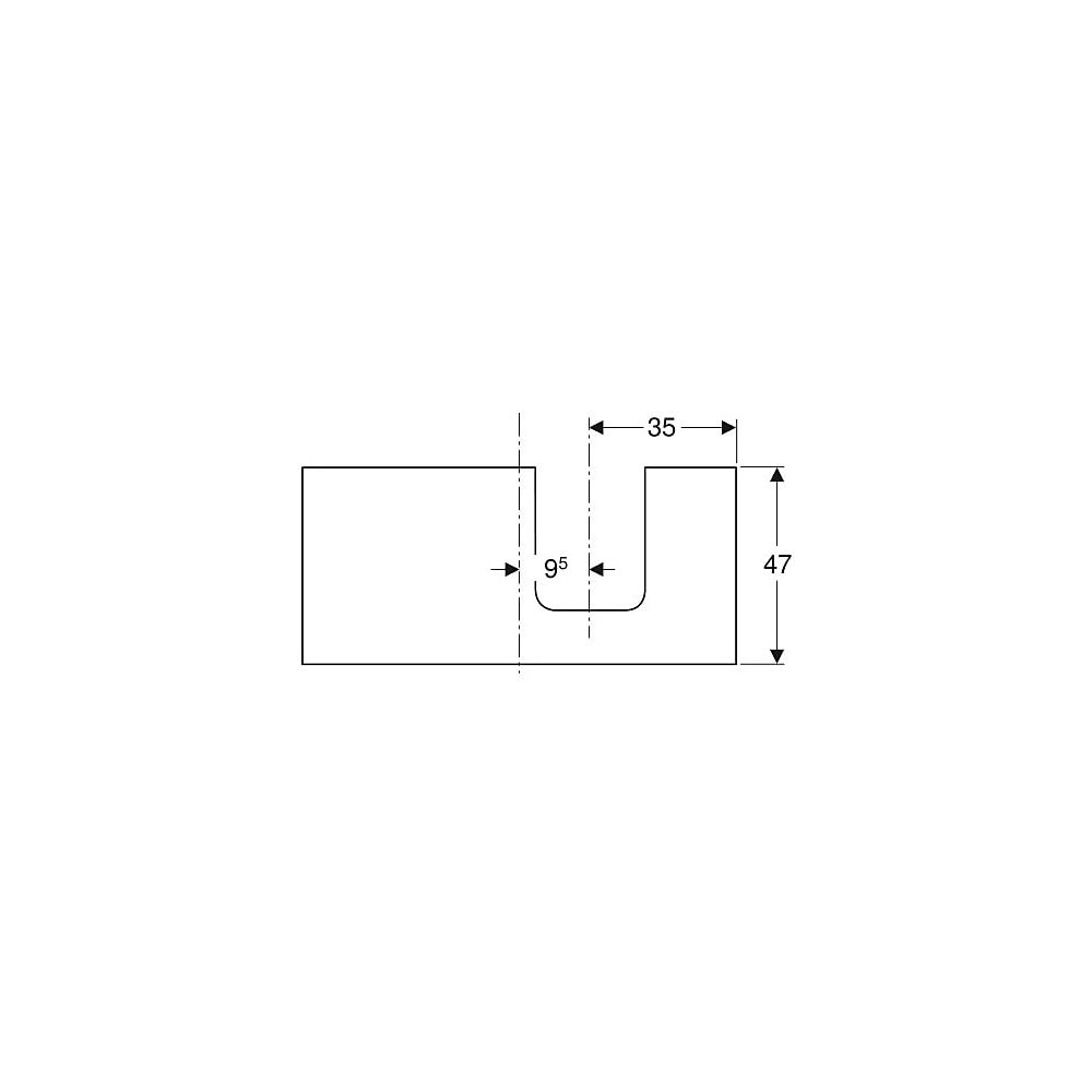 Geberit ONE Waschtischplatte Ausschnitt rechts, für Aufsatzwaschtisch Schalenform, 1... GEBERIT-505314002 4025410937469 (Abb. 4)