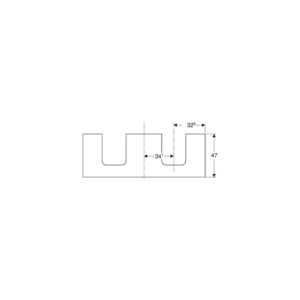 Geberit ONE Waschtischplatte Ausschnitt 2-fach, für Aufsatzwaschtisch Schalenform, 1... GEBERIT-505276002 4025410936554 (Abb. 4)