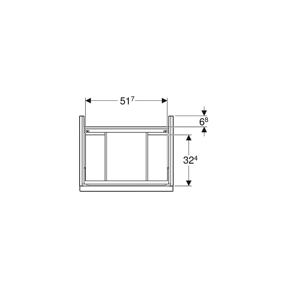 Geberit iCon Unterschrank für Waschtisch, 2 Schubladen Waschtisch 60cm, Weiß, lackie... GEBERIT-502303013 4025410941244 (Abb. 5)