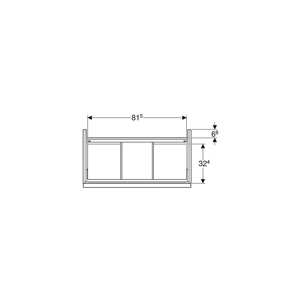 Geberit iCon Unterschrank für Waschtisch, 2 Schubladen Waschtisch 90cm, Weiß lackier... GEBERIT-502305011 4025410941282 (Abb. 5)