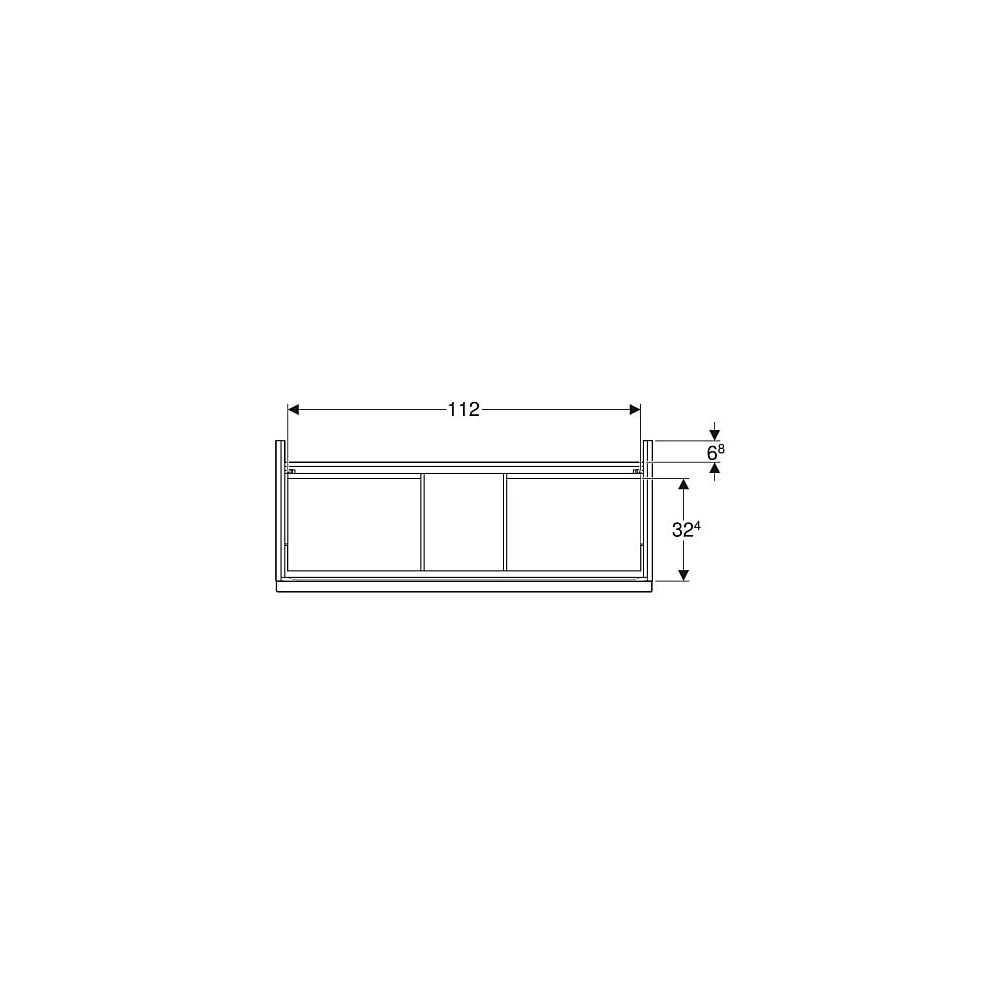Geberit iCon Unterschrank für Waschtisch, 2 Schubladen Waschtisch 120cm, Eiche Melam... GEBERIT-502306JH1 4025410942418 (Abb. 5)