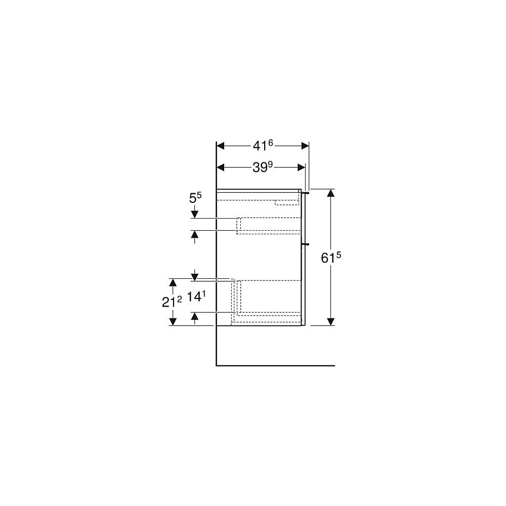 Geberit iCon Unterschrank für Waschtisch 2 Schubladen verkürzte Ausladung WT 60cm La... GEBERIT-502307JK1 4025410942463 (Abb. 7)
